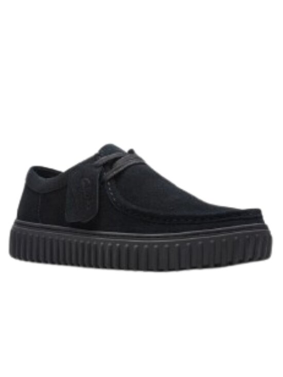 Clarks Mens Torhill Lo Shoes Black Suede main image 7